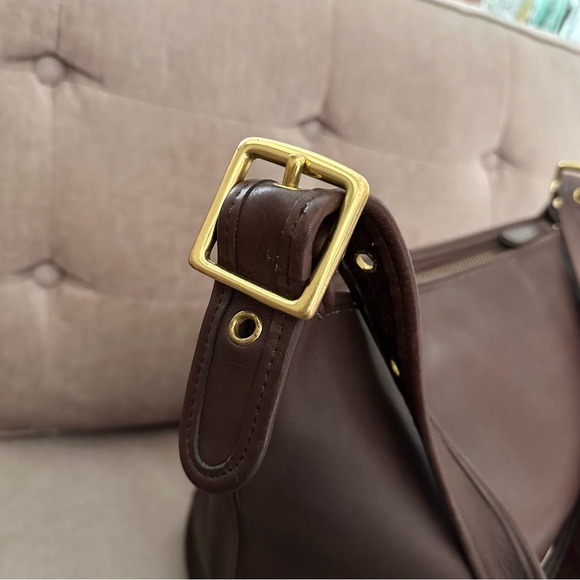 XL Vintage Coach Duffle Feed Sac 9085 Travel Bag, Weekender, mahogany - Picture 3 of 10